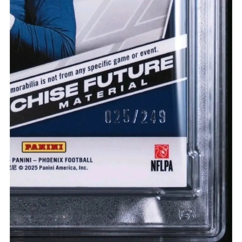 2025 Phoenix Jaxson Dart Franchise Futures Materials FFM-JDT patch /249 PSA 10